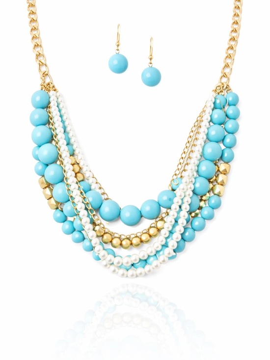 Jewelry - Twisted Layered Bead Statement Necklace